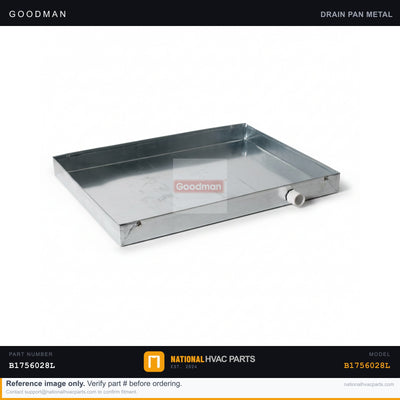 Goodman Horizontal Drain Pan for WAHMV3137P4AAA Air Handler — B1756028L
