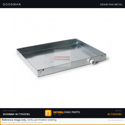 OEM Goodman Horizontal Drain Pan for WAHMS4961P4ACA — B1756028L