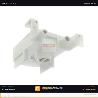 OEM Goodman Condensate Drain Trap for ACSS920603BNAA Furnace — 0161F00046