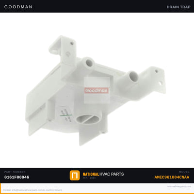 OEM Goodman Condensate Drain Trap for AMEC961004CNAA — 0161F00046