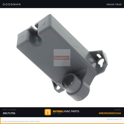 OEM Goodman Condensate Drain Trap for AMEH960805CXAA — 20171701