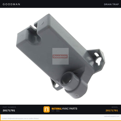 OEM Goodman Condensate Drain Trap for WGFM195070S4CAB — 20171701