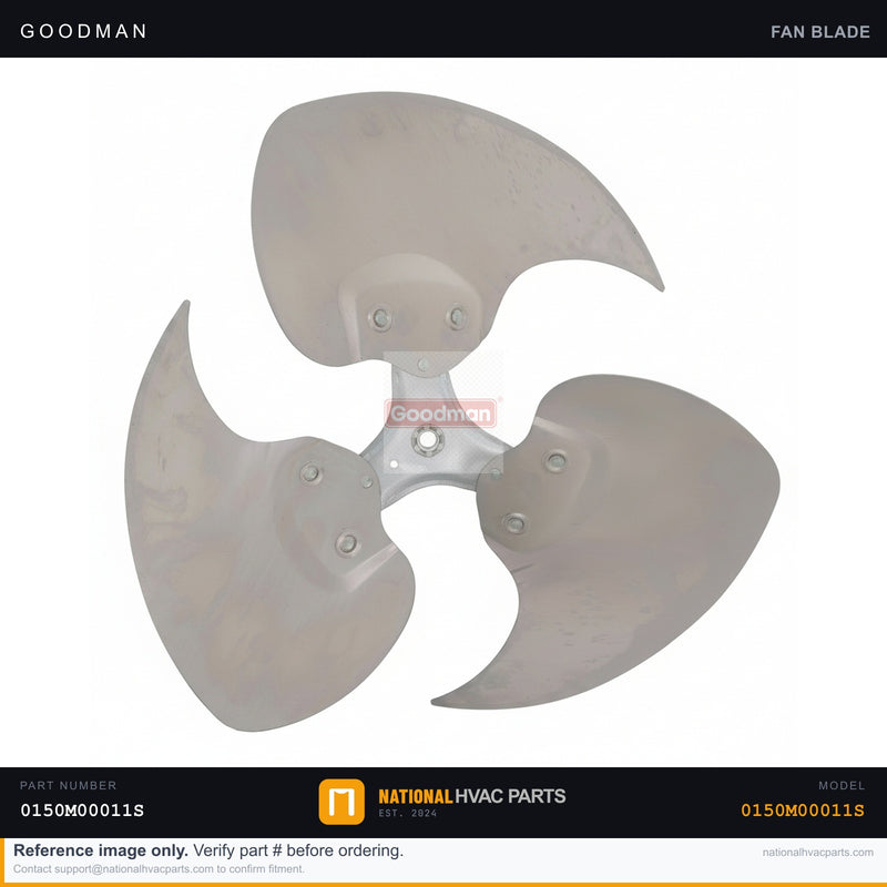 OEM Goodman Condenser Swept Fan Blade for WGPH4560AMAB — 0150M00011S