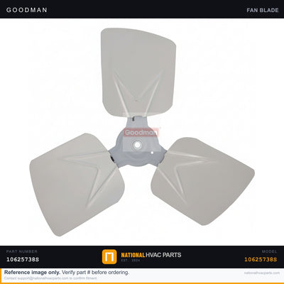 OEM Goodman Condenser Fan Blade for WGHP4460AAE — 10625738S