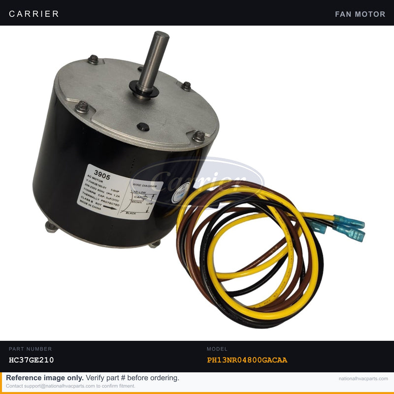 OEM Carrier Condenser Fan Motor 1/5 HP 825 RPM — PH13NR04800GACAA