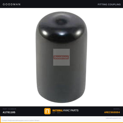 OEM Goodman 1-Piece Vinyl Caps for AMEC960804 Furnace — A1781105