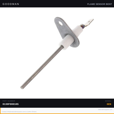 Goodman Flame Sensor for ACV90905DXBB Furnace — 0130F00010S