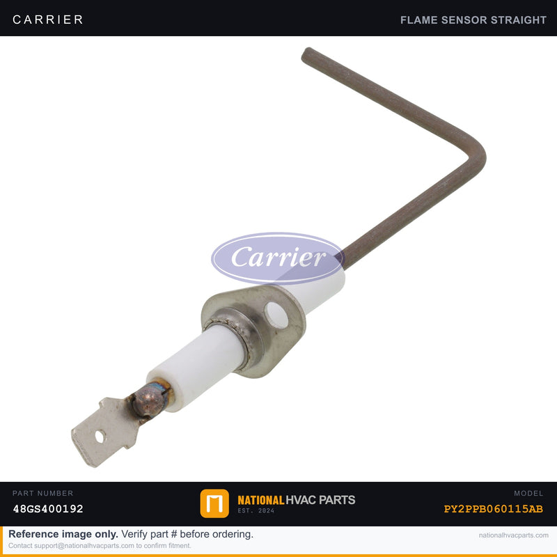 OEM Carrier Furnace Flame Sensor Rod for Model PY2PPB060115AB