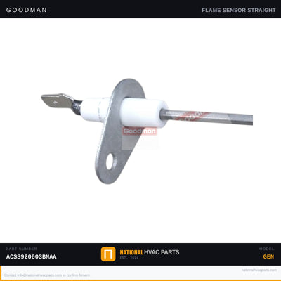 Goodman Flame Sensor for ACSS920603BNAA Gas Furnace — 0130F00010S