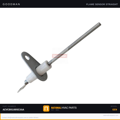 Goodman Flame Sensor for ACVC801005CXAA Furnace — 0130F00010S