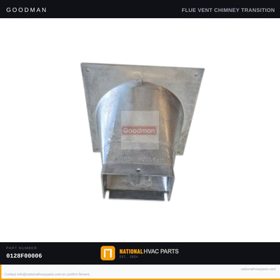 OEM Goodman Amana Chimney Transition Bottom Flue for AMEH80 — 0128F00006