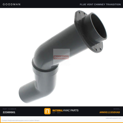 OEM Goodman Flue Pipe Vent Connector for AMH951155DXAD — 22309501