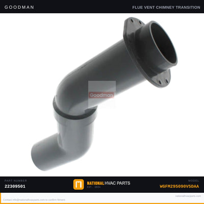 OEM Goodman Flue Vent Pipe for WGFM295090V5DAA Furnace — 22309501