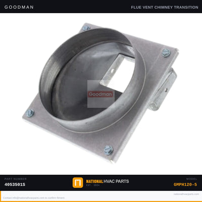 OEM Goodman Chimney Flue Collar for GMPH120-5 Furnace — 4053501S
