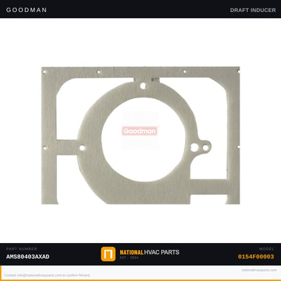 OEM Goodman 14 in Vent Motor Gasket for AMS80403AXAD — 0154F00003