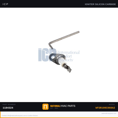 ICP Hot Surface Igniter for WFSR100C060A2 — With Mounting Bracket | Ships Today