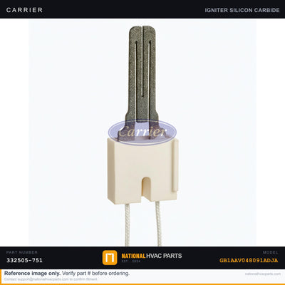OEM Carrier Hot Surface Igniter Kit 332505-751 for GB1AAV048091ADJA