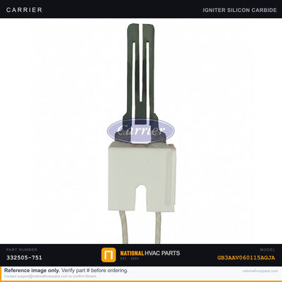 OEM Carrier Hot Surface Igniter Kit 332505-751 for GB3AAV060115AGJA
