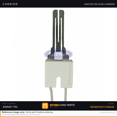 OEM Carrier Hot Surface Igniter Kit 332505-751 — GB3AAV060135ABJA