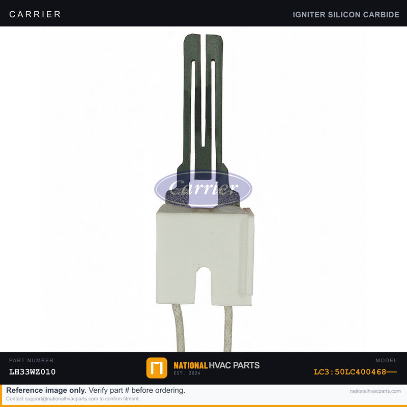 OEM Carrier Hot Surface Igniter LH33WZ010 for LC3:50LC400468