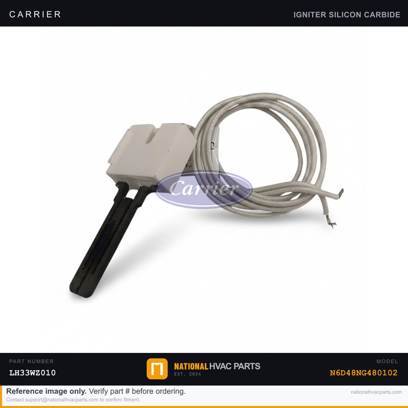 OEM Carrier Hot Surface Igniter LH33WZ010 for N6D48NG480102