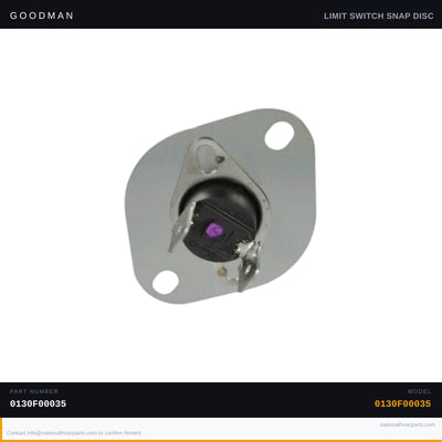 Goodman Primary Limit Switch (Purple) ACVC960603BNBA — 0130F00035
