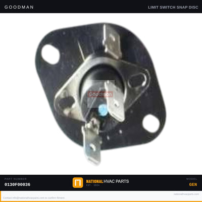 Goodman Pink Auto-Reset Limit Switch for ACEC800603AXAB — 0130F00036