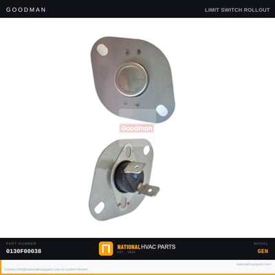 Goodman Auxiliary Limit Switch for ACEC800804BXAB — 0130F00038