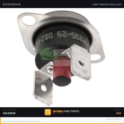 Goodman Manual Reset Limit Switch for ACEC800603BXAA — 10123529