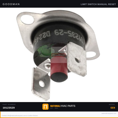 Goodman Manual Reset Limit Switch for ACEC800603AXAB — 10123529