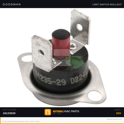 Goodman Manual Reset Limit Switch for ACEC801005CXAA — 10123529