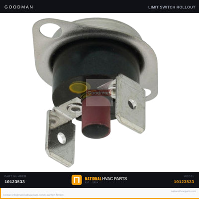 OEM Goodman Manual Reset Limit Switch for AMH951155DXAG — 10123533