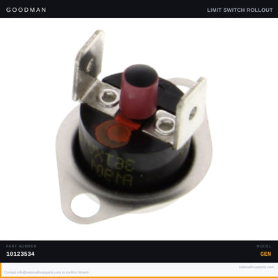 Goodman Manual Reset Limit Switch ACES960804CNAA — 10123534