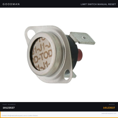 OEM Goodman Manual Reset Limit Switch for GMV950905DXBB — 10123537