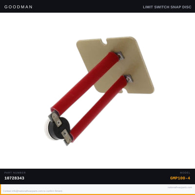 OEM Goodman Auto Reset Limit Switch for GMP100-4 Furnace — 10728343