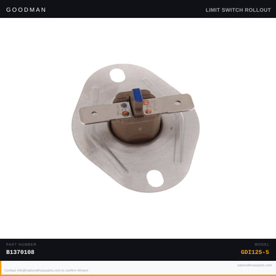 OEM Goodman 300°F Flame Rollout Limit Switch for GDI125-5 — B1370108