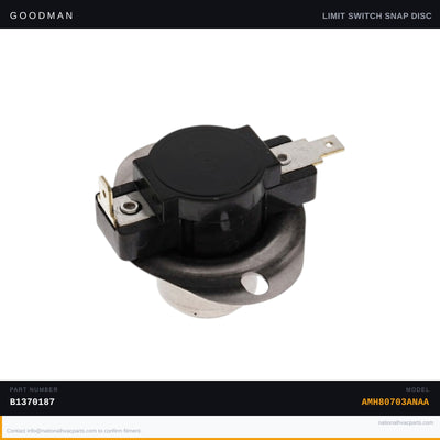 OEM Goodman 160°F Primary Limit Switch for AMH80703ANAA — B1370187