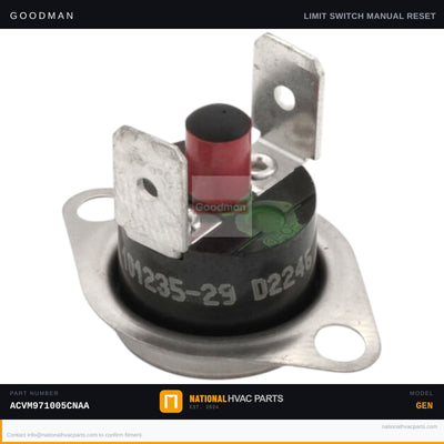 Goodman Manual Reset Limit Switch for ACVM971005CNAA — 10123529