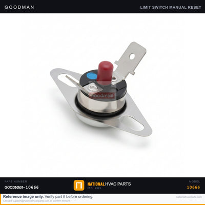 OEM Goodman Manual Reset Limit Switch for GKS90703BXAH — 10123533