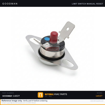 OEM Goodman Manual Reset Limit Switch for WGFM295090 — 10123533