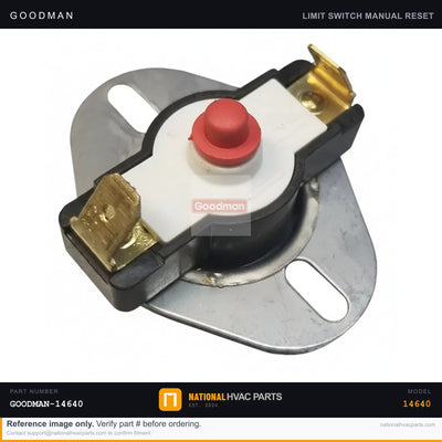 OEM Goodman Manual Reset Limit Switch for WGGE4336A045MAB — 10123532