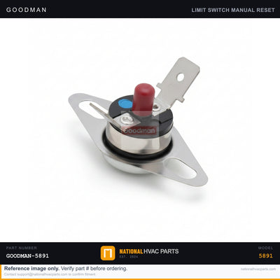 OEM Goodman Manual Reset Limit Switch for AMH80905CXCB — 10123529