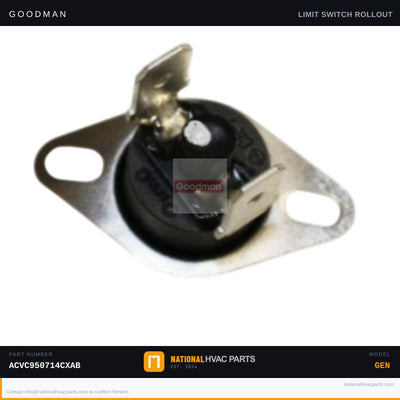 Goodman Manual Reset Limit Switch for ACVC950714CXAB — 10123517