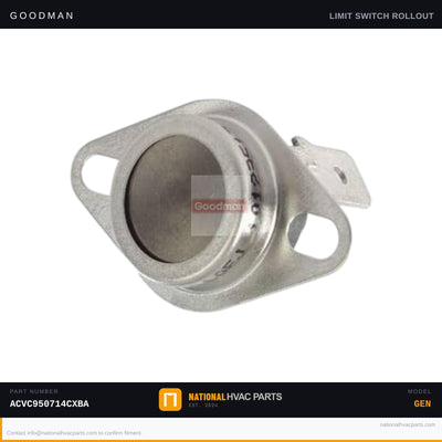 Goodman Manual Reset Limit Switch for ACVC950714CXBA — 10123517