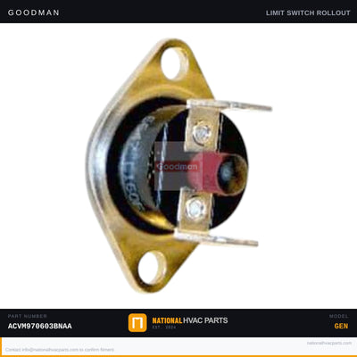 Goodman Manual Reset Limit Switch for ACVM970603BNAA — 10123529