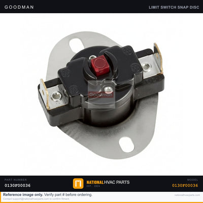 Goodman Pink Limit Switch for ADSH800403AXAA — 0130F00036