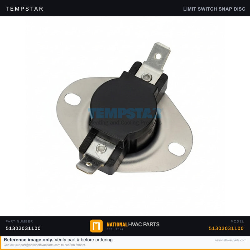 Tempstar Safety Thermostat Limit Switch for TNLS2030HDE — OEM | Ships Today