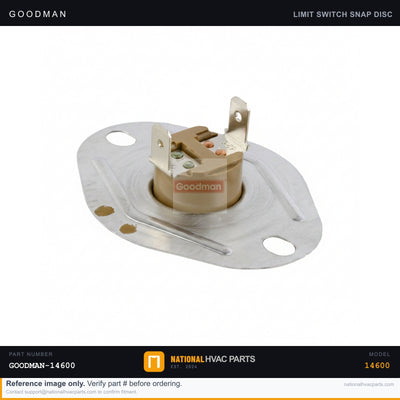 OEM Goodman Auxiliary Limit Reset Switch for WGGE4324A045MAB — 20269903