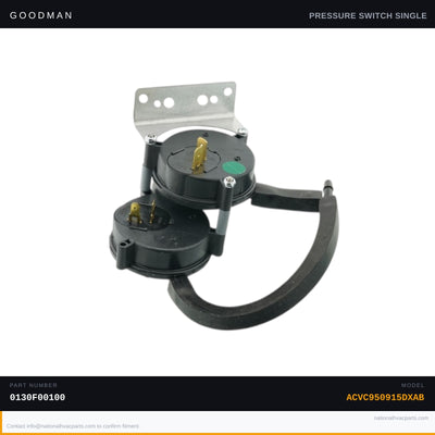 Goodman Pressure Switch for ACVC950915DXAB — 0130F00100