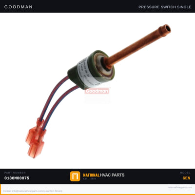 Goodman Low Pressure Switch for CPC150XXX4BXXXAA — 0130M00075